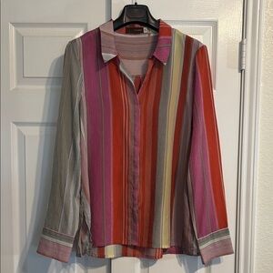 crosby. Multicolor Vertical Stripe Button-Up Top